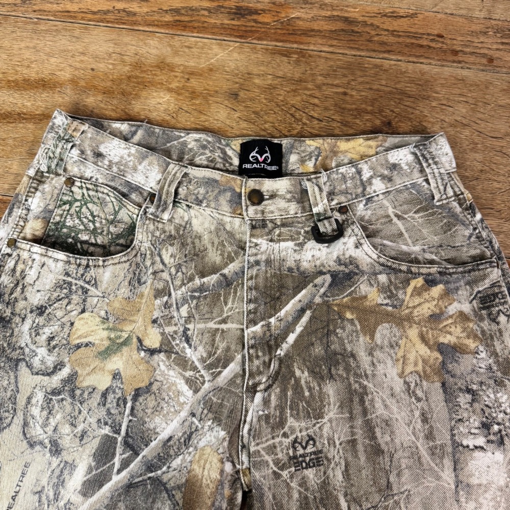Realtree Camo Pants Men Tag 34x32 RT Edge Cotton Stretch Hunting Trousers Brown - Picture 3 of 15